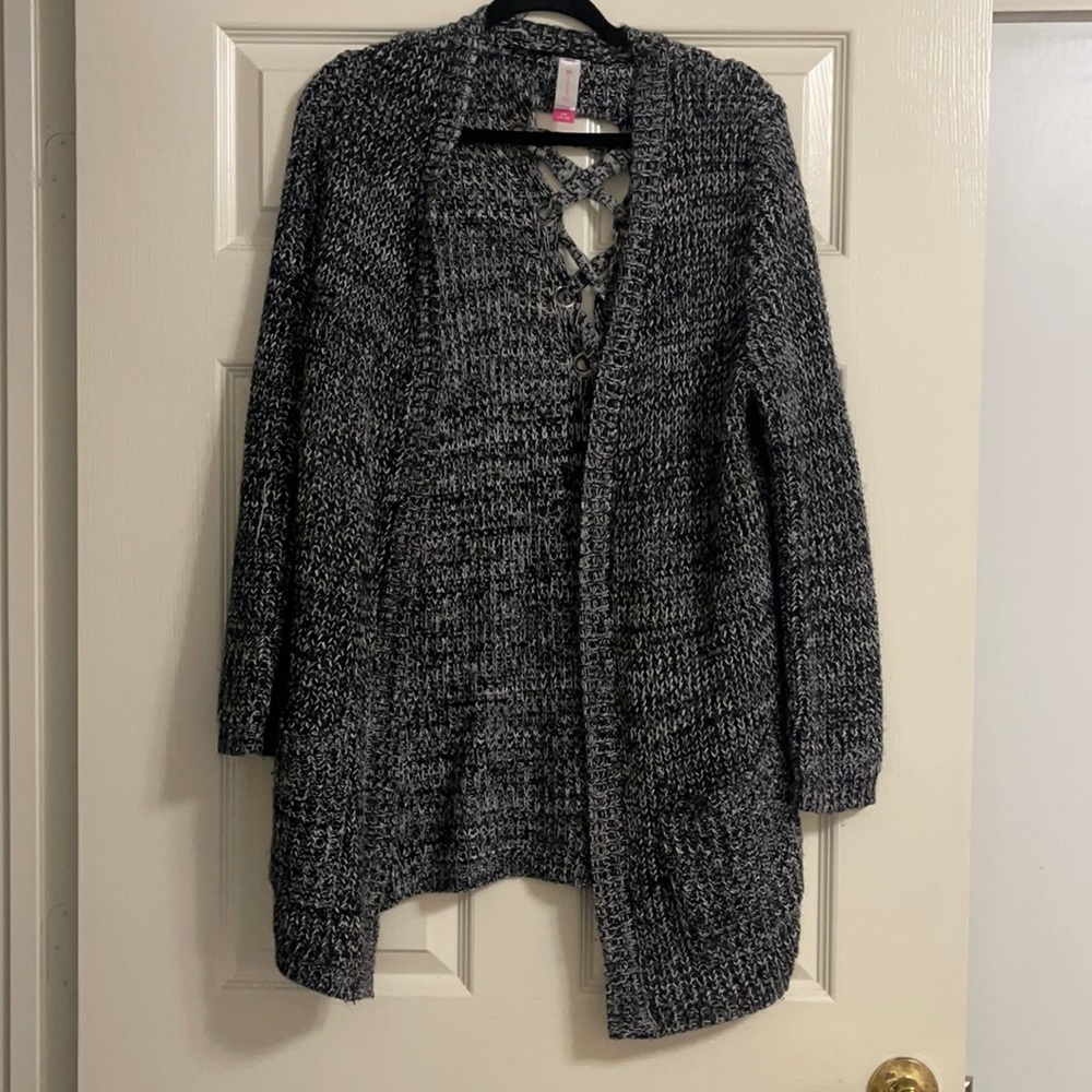 Black sweater cardigan